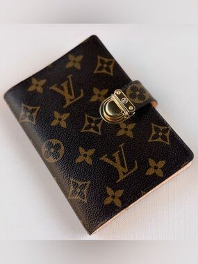 Louis Vuitton Monogram Pink Leather Koala Agenda PM Cover Gold Lock Notebook